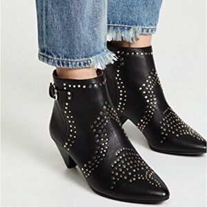 Joie Black Bickson Studded Ankle Booties
